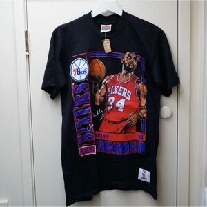 Vintage Charles Barkley 76ers T-Shirt Caricature Nutmeg 90s Graphic Tee Size M